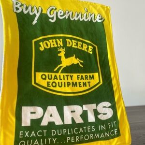 John Deere Green and Yellow Parts Throw Blanket